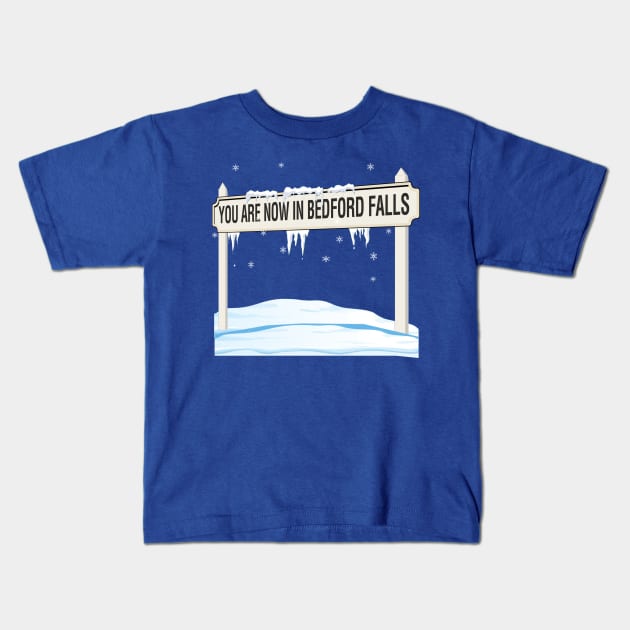 Bedford Falls Kids T-Shirt by PopCultureShirts